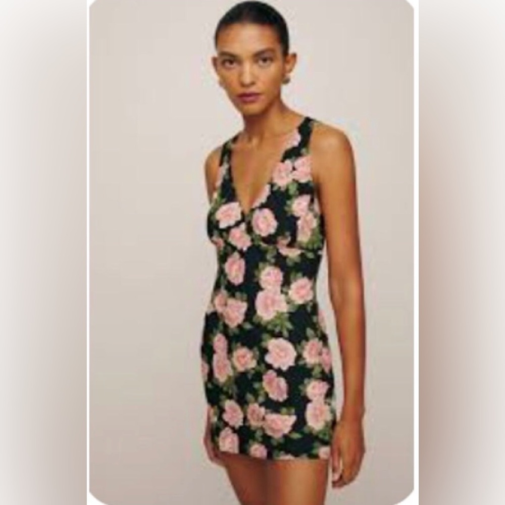 Reformation Calix Floral mini Sleeveless Dress